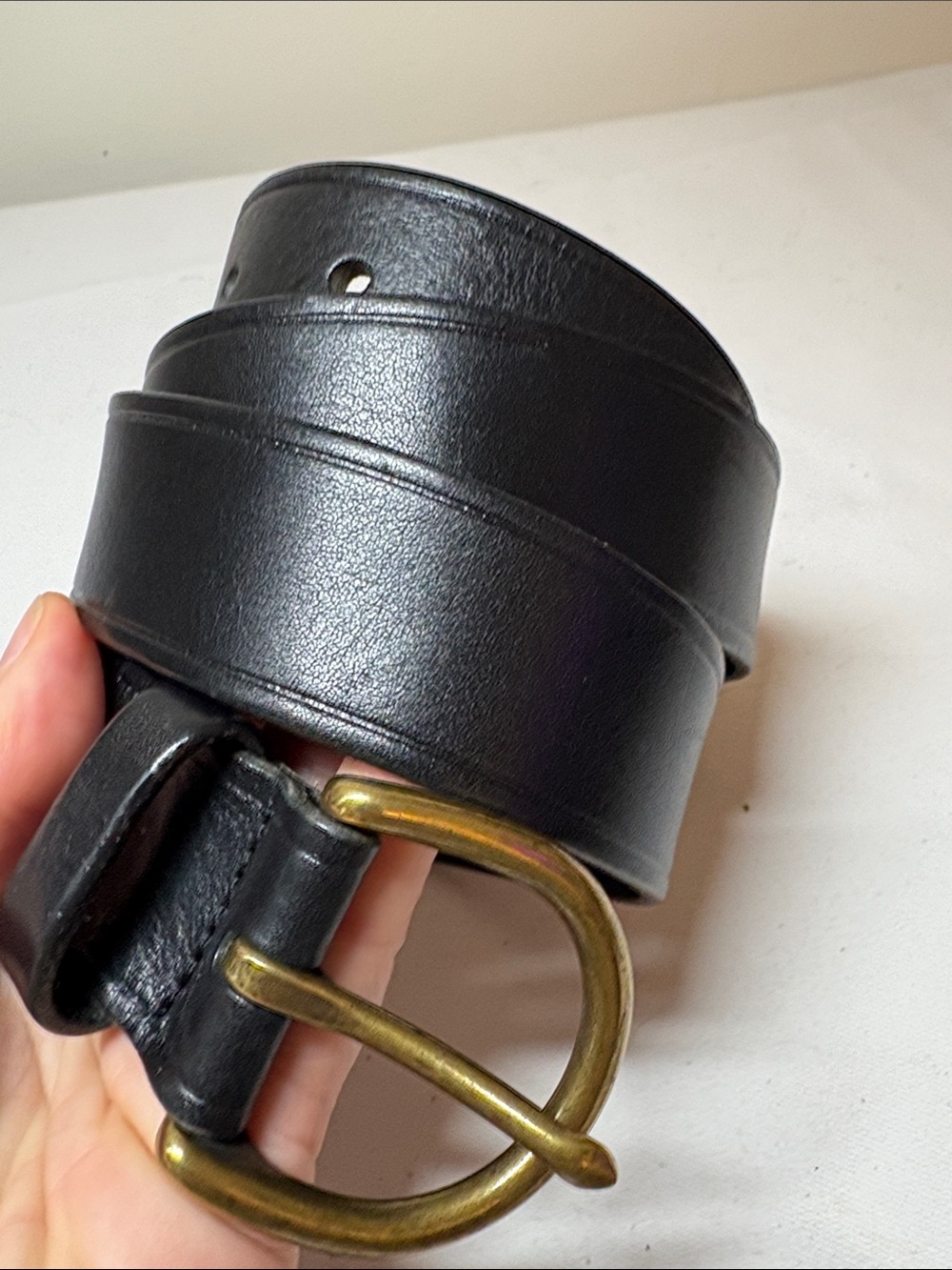 Madewell Black Leather Belt Size M